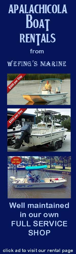 Apalachicola Boat Rentals by Wefings Marine
